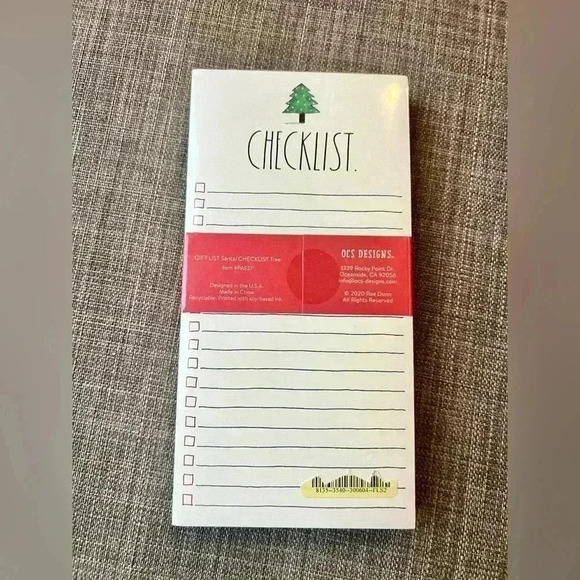 NEW SET of 2 Rae Dunn Holiday Notepads One GIFTLIST pad & One CHECKLIST list pad - Picture 8 of 10